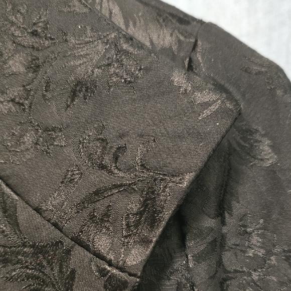 Spiegel Black Floral Jacquard Blazer, Regal and elegant Size 16 - Picture 4 of 16